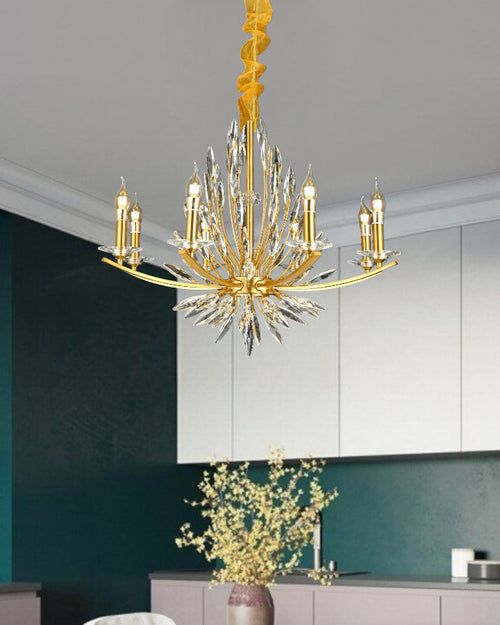 Crystal Beads Candle Chandelier - 8 Candles
